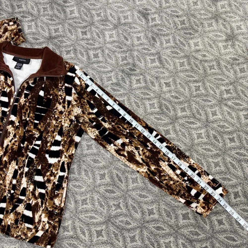 Kaktus Animal Patterned Print Zip Jacket